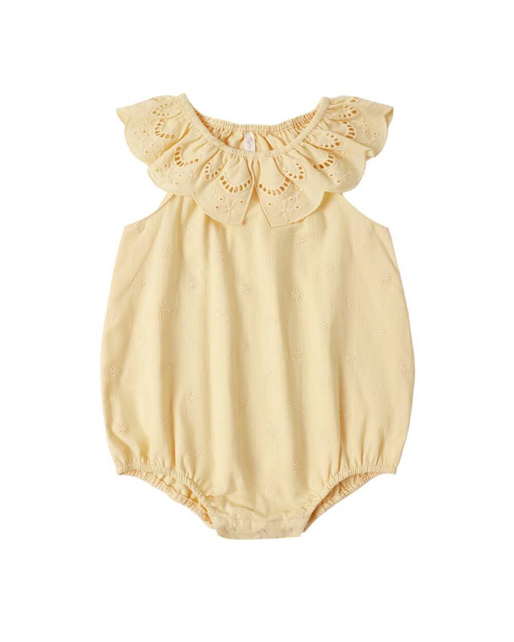 NEW RYLEE + CRU baby's myla romper in yellow